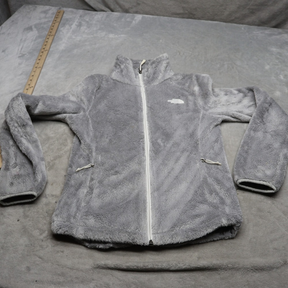 North Face Jacket Women XS Gray Osito 2 Full Zip High Pile Fleece Hiking Outdoor